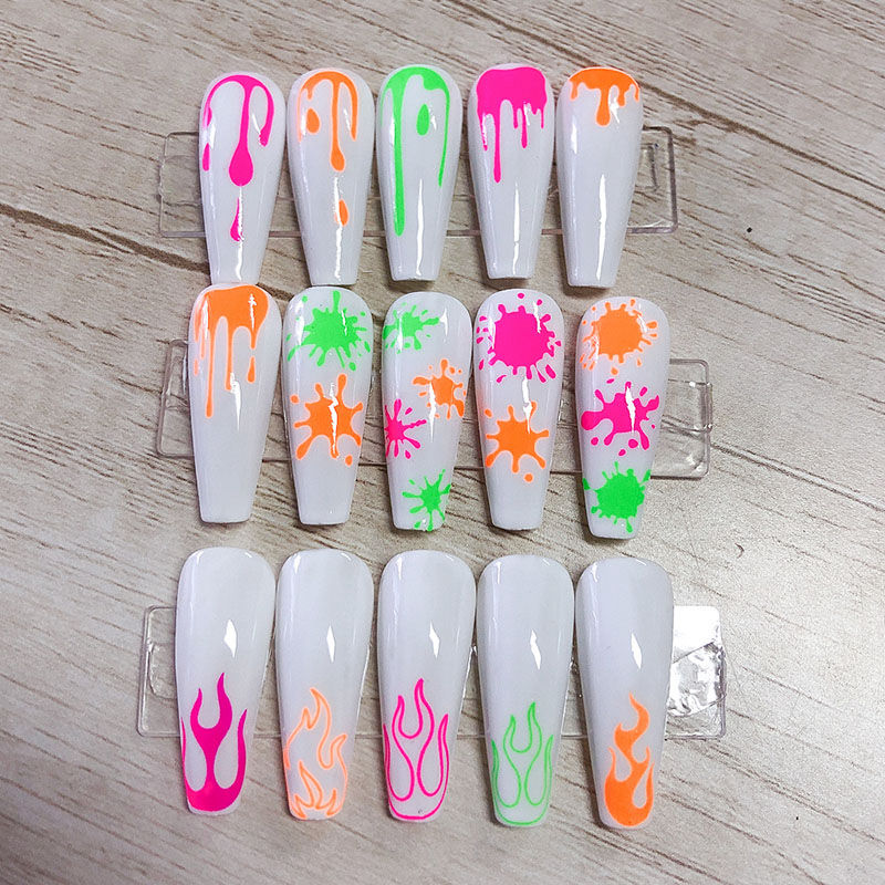 Fluorescent Explosive Element Nail Water Sticker