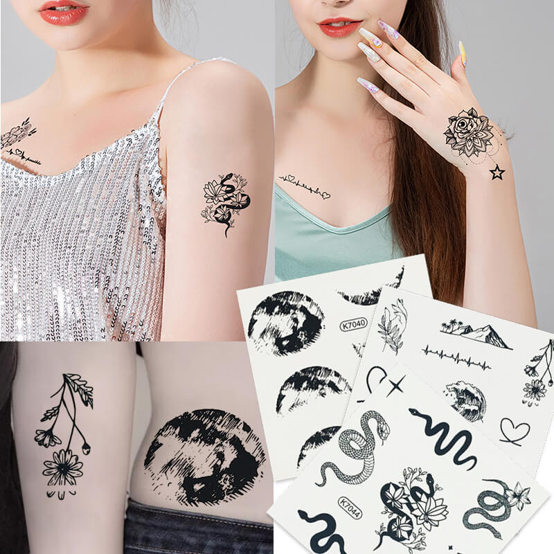 Small size black temporary tattoo sticker